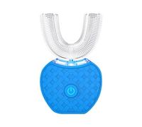 Adults Sonic Electric 360° U-Toothbrush, Auto Deep Clean Teeth Whitening & Gum Care, Rechargeable U-Shape Electric Toothbrush (Blue)