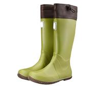 Adults Sports Wellington Boots Women's Glossy Rain Boot Waterproof Mens Ladies Unisex Wellies Ankle Easy to Clean Green