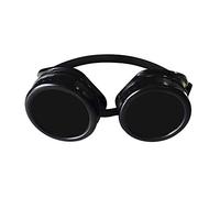 ADULTS STEAMPUNK GOGGLES PERFECT FOR ANY STEAM PUNK FANCY DRESS PARTY MOVIE FILM BOOK OLD ENGLAND GOTHIC NEW MEDIEVAL: BLACK WITH BLACK LENS - PACK OF 1