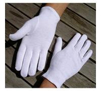 Adult's Stitched 100% Soft White Cotton Gloves Medium x5 Pairs