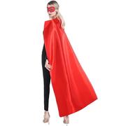 Adults Superhero Cape and Mask, Gifts for Men Women Teen Birthday Halloween Cosplay Costume Party (Red)