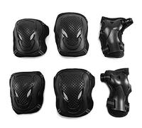 Adults Teens Kids Protective Gear Set 6 in 1 Knee Elbow Pads Wrist Guards Protection Safety Outdoor Sports Bike Skateboarding Riding Cycling Scooter Rollerblading Roller Skating