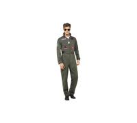 Adult's Top Gun Costume - top gun costume deluxe fancy dress mens aviator pilot jumpsuit outfit male licensed aviators 80s