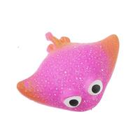 Adults Unisex Kids Children Boys Girls Novelty Squeeze Stress Ball Relief,Anxiety,Special Needs,ADHD,Autism Squishy Fun Toys Sea Creatures Squid Octopus Ray Sensory Squeezy Squidgy (Pink Ray)