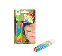 Adults UV Rainbow Face Paints Kit Fluorescent Body Paint Tattoo Halloween Festivals Parades Drawing Pen Luminous Paint Crayon Stick Body Painting Pencil Rainbow Fan Brush Makeup Tools