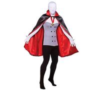 Adults Vampire Skin Suit Costume - Full Body Halloween Fancy Dress with Cape and Medallion - Scary Undead Morphsuit Outfit