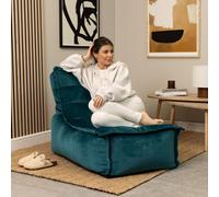 Adults Velvet Scandi Lounger Luxury Bean Bag Filled Living Room BeanBag