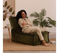 Adults Velvet Scandi Lounger Luxury Bean Bag Filled Living Room BeanBag