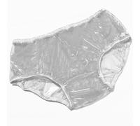 Adults Waterproof Incontinence Plastic Pants Noiseless Nappies Reusable Incontinence Pull-on Plastic Briefs Plastic Diaper Pants Cover,3XL,White