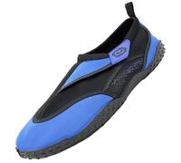 Adults Wet Shoes - Unisex Aqua Shoes for Men & Women - Wetsuit Style Footwear for Swimming, Beach, Pool & Watersports - Non-Slip Sole (Blue, UK Footwear Size System, Adult, Men, Numeric, Medium, 3)
