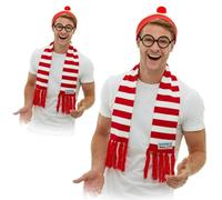 Adults Where's Wally Wenda Costume Kit Mens Ladies Fancy Dress Outfit New