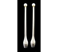 Adults White 2 x Women Gym Sticks (42 cm) (150 g) Gymnastics Equipment Gym Dumbbells for Women Dance Gymnastics, Gym Mazes, Rhythmic Sticks, Beginner Rhythmic Gymnastics