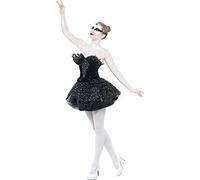 Adult's Women Gothic Black Swan Sparkly Masquerade Fancy Dress Costume