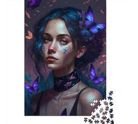 Adults Wooden Jigsaw Charming Girl 1000 Pieces of Jigsaw Puzzles Rectangular Puzzle Intellectual Development Game 1000pcs (75x50cm)