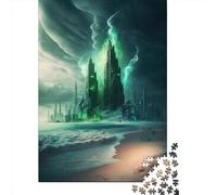 Adults Wooden Jigsaw Futuristic_City_Building 1000 Pieces of Jigsaw Puzzles Rectangular Puzzle Intellectual Development Game 1000pcs (75x50cm)