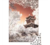 Adults Wooden Jigsaw Japan_Asia_Pagoda_Travel 1000 Pieces of Jigsaw Puzzles Rectangular Puzzle Intellectual Development Game 1000pcs (75x50cm)