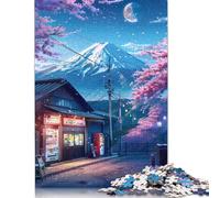 Adults Wooden Jigsaw Puzzle 500 Pieces Beautiful Mount Fuji Puzzle Leisure Creative Games Toys Puzzles 500pcs (52x38cm)