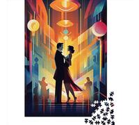Adults Wooden Jigsaw Romantic Vintage Poster 500 Pieces of Jigsaw Puzzles Rectangular Puzzle Intellectual Development Game 500pcs (52x38cm)