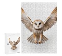 Adults Wooden Puzzles for Home Decor, Unique Shaped A Barn Owl Puzzle with Exquisite Box, Personalized Wooden Jigsaw 300 PCS for Family Game Gift, Travel, Art Decor