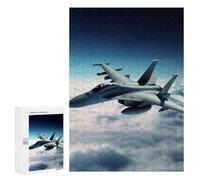 Adults Wooden Puzzles for Home Decor, Unique Shaped Aircraft Fighter Jets Puzzle with Exquisite Box, Personalized Wooden Jigsaw 300 PCS for Family Game Gift, Travel, Art Decor