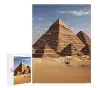 Adults Wooden Puzzles for Home Decor, Unique Shaped Ancient Egypt Pyramid Puzzle with Exquisite Box, Personalized Wooden Jigsaw 500 PCS for Family Game Gift, Travel, Art Decor