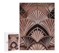 Adults Wooden Puzzles for Home Decor, Unique Shaped Art Deco Pattern Puzzle with Exquisite Box, Personalized Wooden Jigsaw 500 PCS for Family Game Gift, Travel, Art Decor