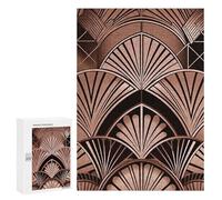 Adults Wooden Puzzles for Home Decor, Unique Shaped Art Deco Pattern Puzzle with Exquisite Box, Personalized Wooden Jigsaw 300 PCS for Family Game Gift, Travel, Art Decor