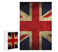Adults Wooden Puzzles for Home Decor, Unique Shaped British Flag Puzzle with Exquisite Box, Personalized Wooden Jigsaw 1000 PCS for Family Game Gift, Travel, Art Decor