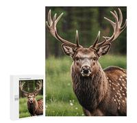 Adults Wooden Puzzles for Home Decor, Unique Shaped Deer Puzzle with Exquisite Box, Personalized Wooden Jigsaw 500 PCS for Family Game Gift, Travel, Art Decor