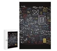 Adults Wooden Puzzles for Home Decor, Unique Shaped Mathematics and Physics Puzzle with Exquisite Box, Personalized Wooden Jigsaw 1000 PCS for Family Game Gift, Travel, Art Decor