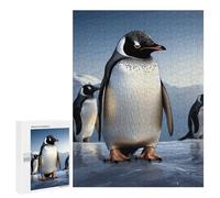 Adults Wooden Puzzles for Home Decor, Unique Shaped Penguin Puzzle with Exquisite Box, Personalized Wooden Jigsaw 500 PCS for Family Game Gift, Travel, Art Decor