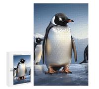 Adults Wooden Puzzles for Home Decor, Unique Shaped Penguin Puzzle with Exquisite Box, Personalized Wooden Jigsaw 1000 PCS for Family Game Gift, Travel, Art Decor