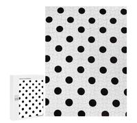 Adults Wooden Puzzles for Home Decor, Unique Shaped Polka Dot Puzzle with Exquisite Box, Personalized Wooden Jigsaw 500 PCS for Family Game Gift, Travel, Art Decor