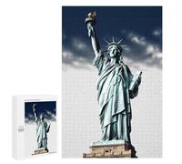 Adults Wooden Puzzles for Home Decor, Unique Shaped Statue of Liberty Puzzle with Exquisite Box, Personalized Wooden Jigsaw 1000 PCS for Family Game Gift, Travel, Art Decor
