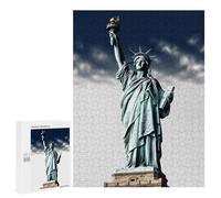 Adults Wooden Puzzles for Home Decor, Unique Shaped Statue of Liberty Puzzle with Exquisite Box, Personalized Wooden Jigsaw 500 PCS for Family Game Gift, Travel, Art Decor