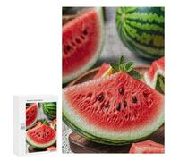 Adults Wooden Puzzles for Home Decor, Unique Shaped Watermelon Lemon Puzzle with Exquisite Box, Personalized Wooden Jigsaw 300 PCS for Family Game Gift, Travel, Art Decor