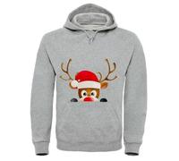 Adults XMS1 "Hiding Reindeer" Hoodie - Grey - M