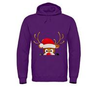 Adults XMS1 "Hiding Reindeer" Hoodie - Purple - M