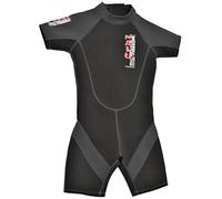 Adults XXL Shortie Wetsuit - NALU Beach Surf Short Sleeve Wet Suit Mens Womens Double Extra Large Surfing Watersports Shorty Surfing Lake Suits 48" Chest (Black)