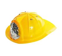 Adults Yellow Firefighter Helmet - Yellow Plastic Helmet, Silver 'fire Rescue' Badge on the Front - Perfect for Stag or Hen Do, Firefighter Fancy Dress or Other Fancy Dress Events - Pack of 3