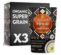 Aduna Organic Fonio Supergrain | Ancient African Gluten Free Grain | 3x 1kg