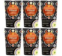 Aduna Organic Fonio Supergrain | Ancient African Wholegrain Rich in Iron, Zinc, B Vitamins & Fibre | Natural Gluten-Free Rice, Quinoa & Couscous Alternative | Porridge, Salads, & Stir-Fries | 6 x 250g