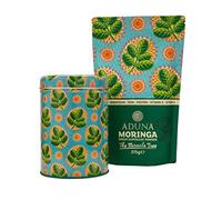 Aduna Organic Moringa Powder | 100% Pure Moringa Leaf for Energy & Immune Support | Natural Vegan Source of Iron, Calcium & Protein | Superfood Powder for Smoothies, Soups, & More | 275g + Storage Tin