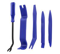 Adunsiaoto 5 Pcs Trim Car Removal Kit Pry Tool Lever, Universal Car Trim Removal Repair Tools with Tool Set, Car Interior Door Audio Radio Panel Dashboard Strong Removal Kit, for Audio(Blue)