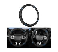 Adunsiaoto Car Ice Silk Linen Breathable Non-slip Car Steering Wheel Cover, Microfibre Leather Universal Steering Wheel Cover, Car Sport Anti-Slip Steering Wheel Cover Protective Accessories(Blue)