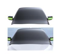 Adunsiaoto Car Snow Cover Thickened Oxford Cloth, Front Windshield Ice Frost Guard, Magnetic Car Snow Cover, Three Windows Ice Protection Sun Shade Snow Cover, Car Accessories Fits Most Cars(Green)