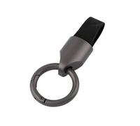 Adunsiaoto Universal Automotive Retro Leather Metal Keychain, Zinc Alloy Rushed Cowhide Car Keychain, Genuine Leather Strap Key Ring For Men Women Car Bag Backpack Decoration Small Gift(Black)