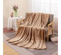 ADUODAO Basics Lightweight Bed Throw Blankets, Decorative Soft Warm Throw Blankets for Armchairs, Couch, Bedroom, Camping, Indoor Outdoor Decoration, Easy to Clean (230 * 200cm,Khaki)
