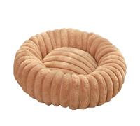 ADUODAO Calming Donut Dog Bed, Round Orthopedic Cat Beds with Anti-Slip Bottom, Anti Anxiety Dog Sofa Comfortable Pet Cushion Mats for Labrador, Chihuahua (Diameter: 40cm,Khaki)