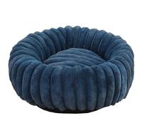ADUODAO Calming Donut Dog Bed, Round Orthopedic Cat Beds with Anti-Slip Bottom, Anti Anxiety Dog Sofa Comfortable Pet Cushion Mats for Labrador, Chihuahua (Diameter: 90cm,Blue)